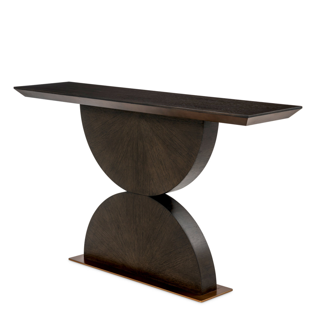 Eichholtz Consoletafel Spring Mocha Oak Brushed Brass