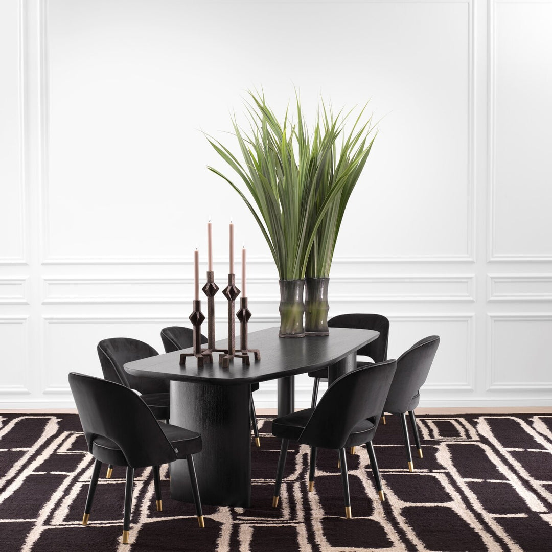 Eichholtz Eettafel Flemings Black Veneer