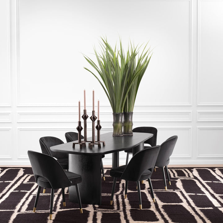 Eichholtz Eettafel Flemings Black Veneer