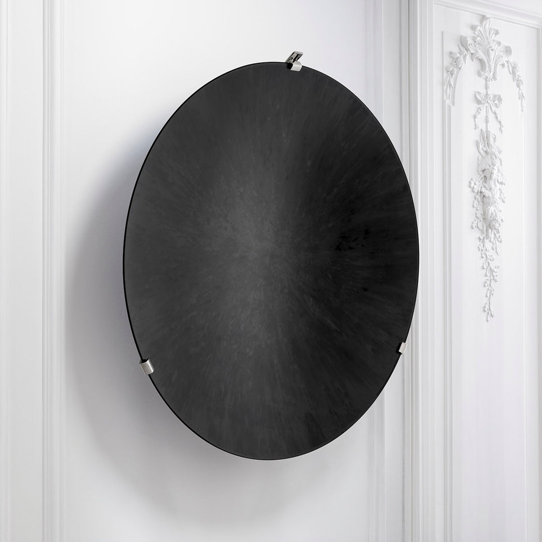 Eichholtz Wandobject Laguna S Concave Mirror Glass Antique Black
