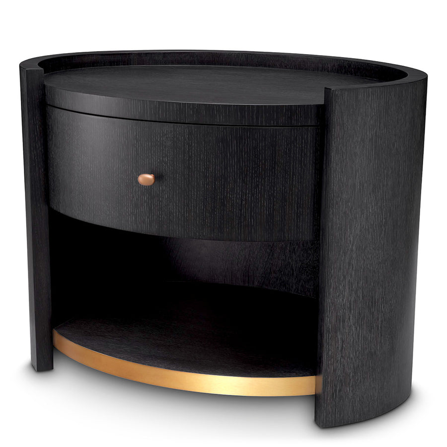 Eichholtz Nachtkastje Rosemberg Charcoal Grey Oak
