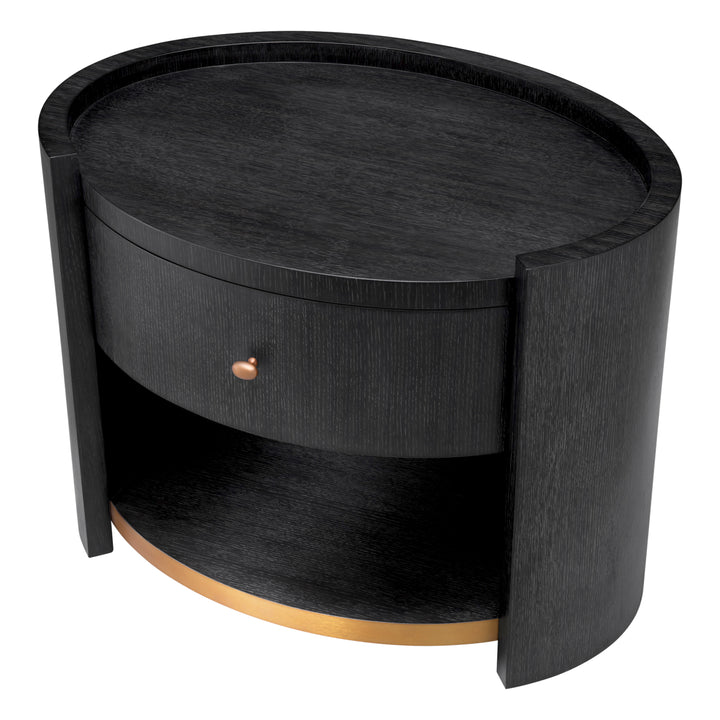 Eichholtz Nachtkastje Rosemberg Charcoal Grey Oak
