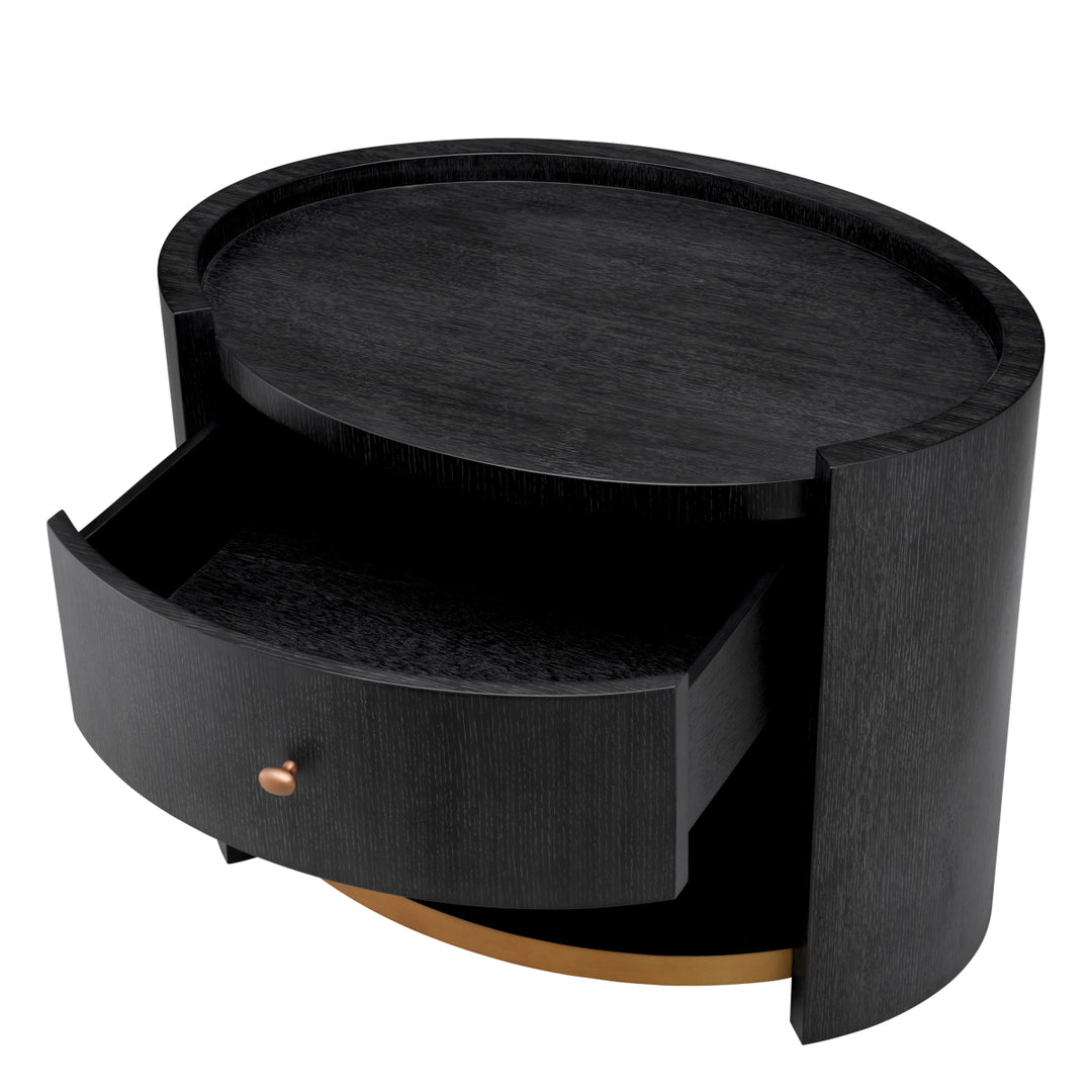Eichholtz Nachtkastje Rosemberg Charcoal Grey Oak