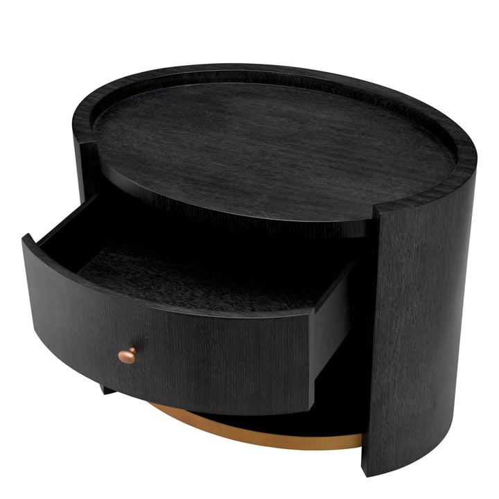 Eichholtz Nachtkastje Rosemberg Charcoal Grey Oak