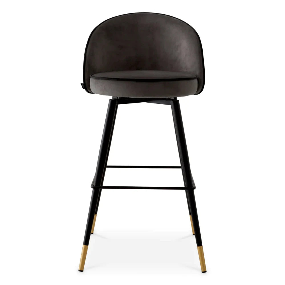 Eichholtz Barstoel Cooper - Roche Dark Grey Hoog (Set van 2)