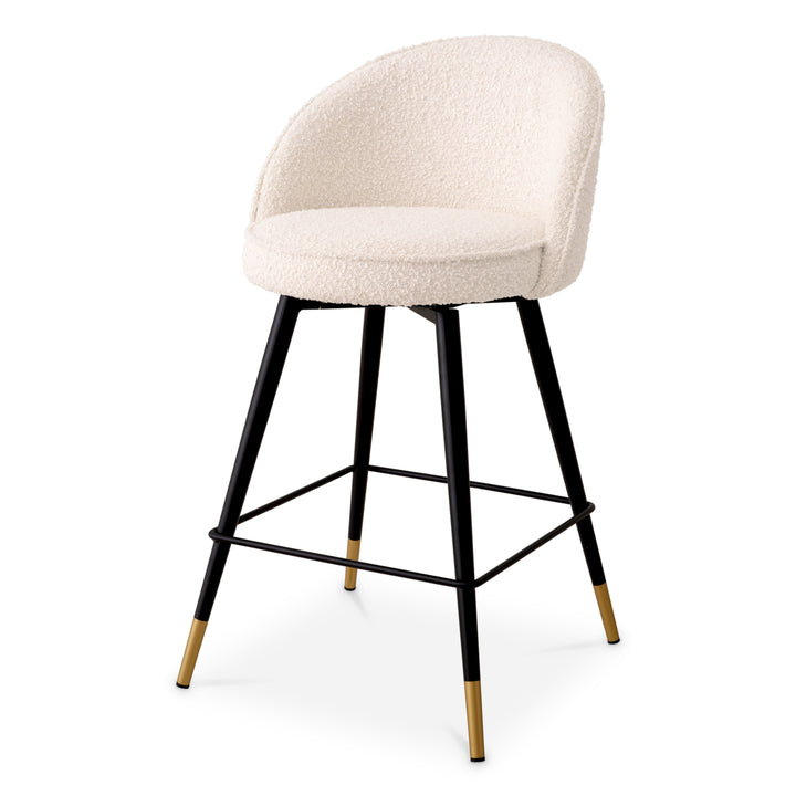 Eichholtz Counter Stool Cooper Bouclé Cream Set van 2