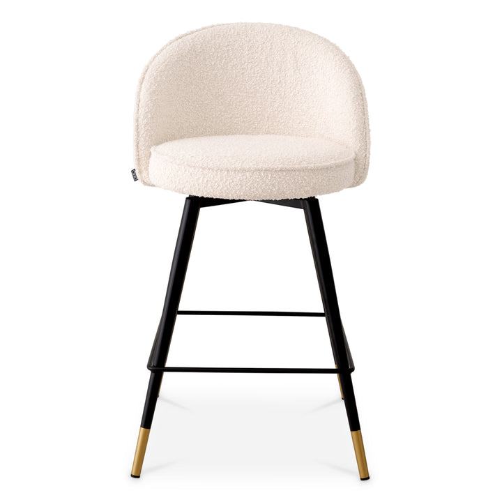 Eichholtz Counter Stool Cooper Bouclé Cream Set van 2