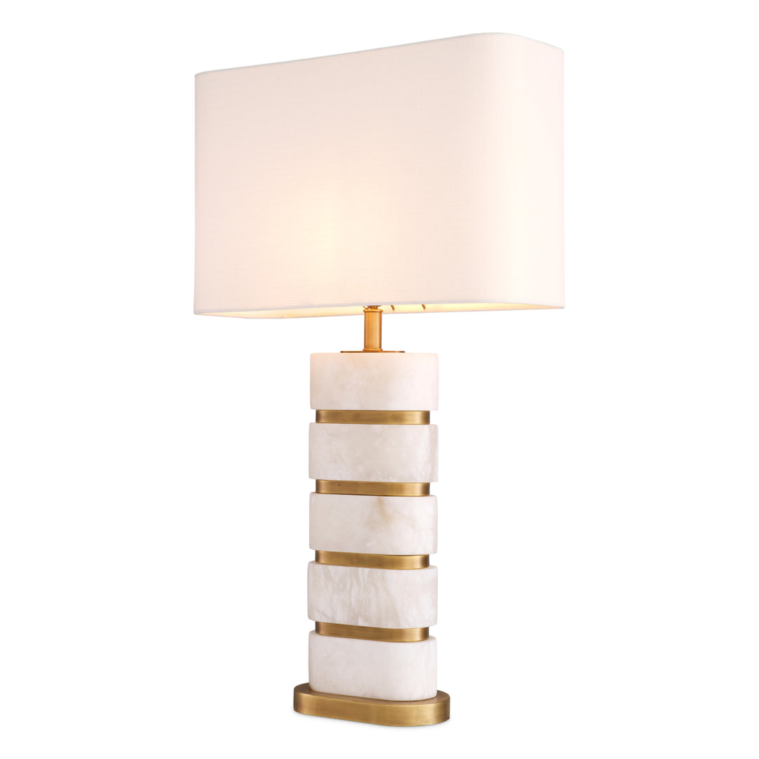 Eichholtz Tafellamp Newall Antique Brass Albast