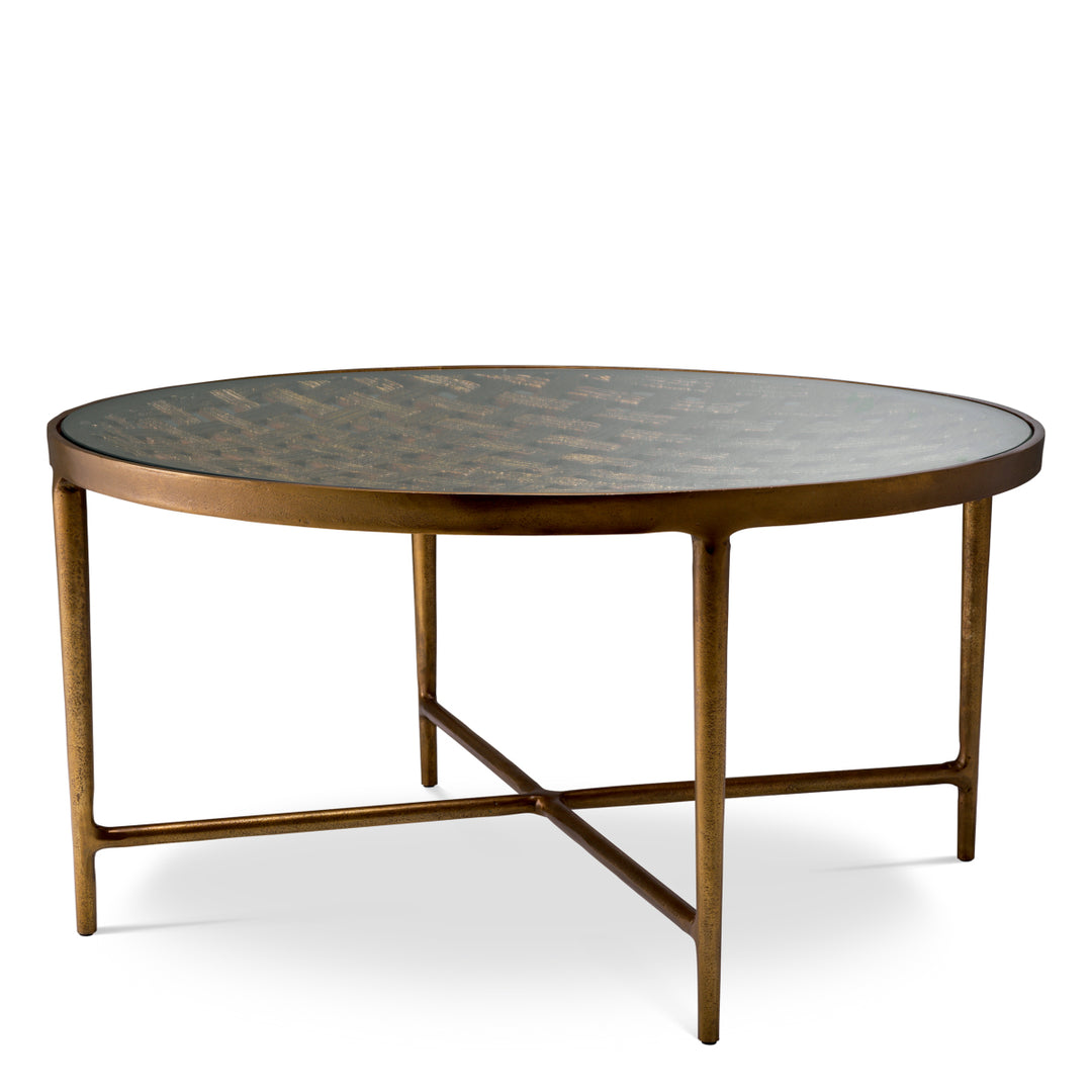 Eichholtz Salontafel Sorrento Antique Brass Clear Glass