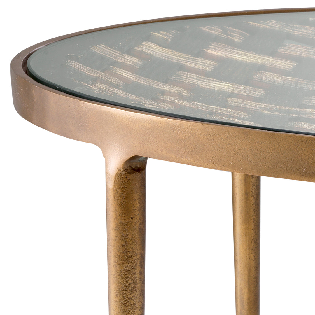 Eichholtz Salontafel Sorrento Antique Brass Clear Glass