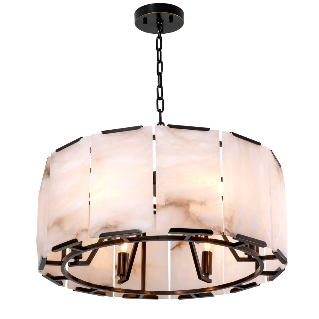 Eichholtz Kroonluchter Ortiz Bronze Highlight Alabaster