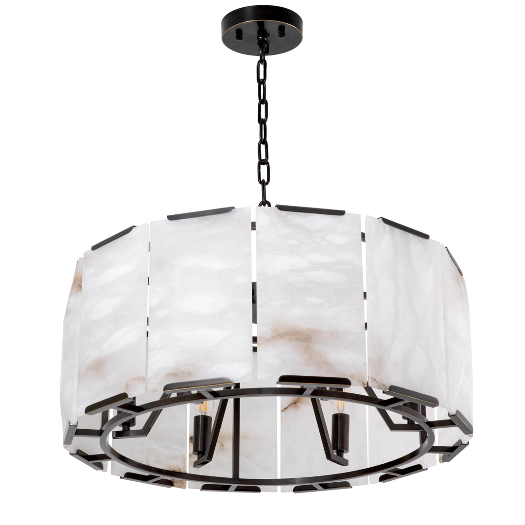 Eichholtz Kroonluchter Ortiz Bronze Highlight Alabaster