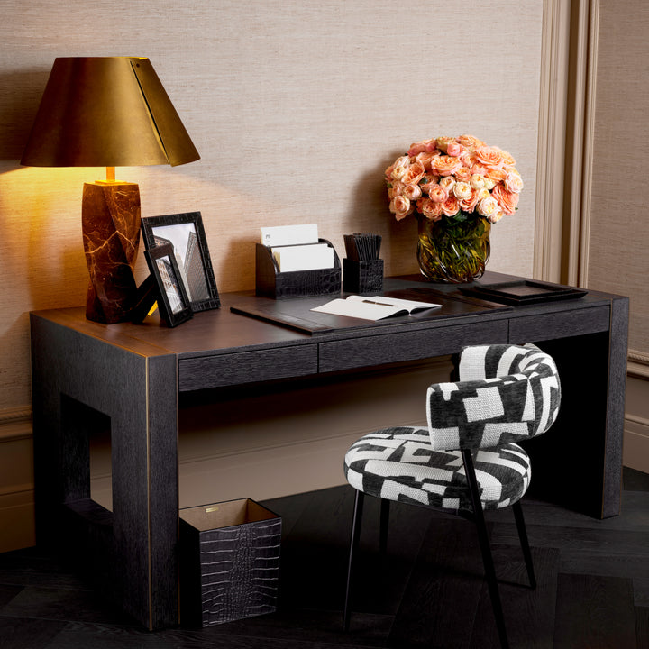 Eichholtz Bureau Rovigo Charcoal Grey Oak Bronze