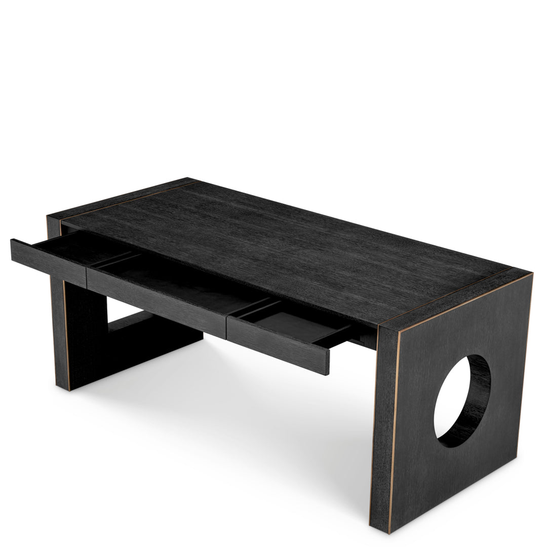 Eichholtz Bureau Rovigo Charcoal Grey Oak Bronze