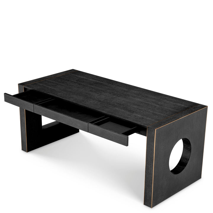 Eichholtz Bureau Rovigo Charcoal Grey Oak Bronze