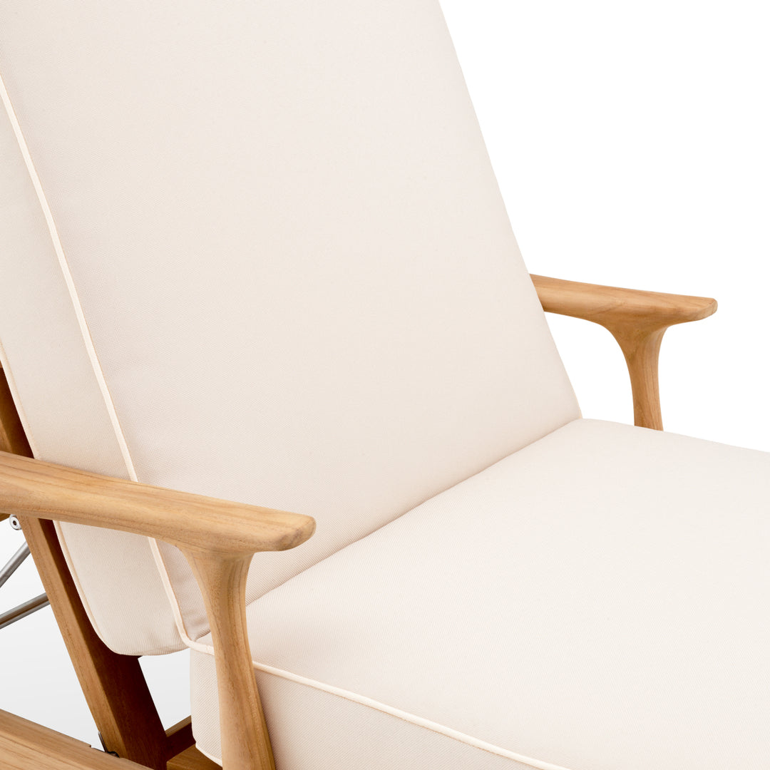 Eichholtz Outdoor Ligbed Manzo Natural Teak Flores Off-White