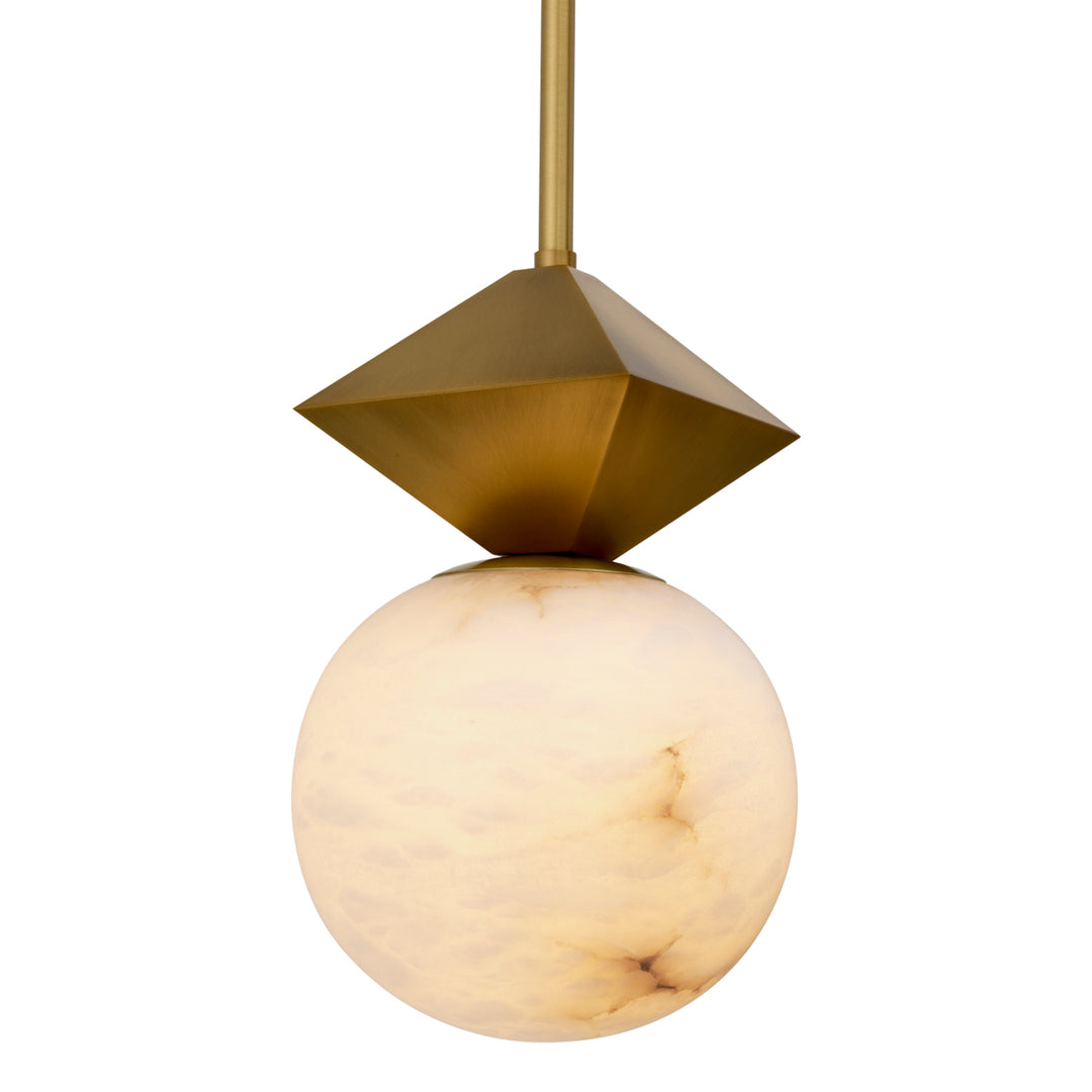 Eichholtz Hanglamp Elko Antique Brass Albast