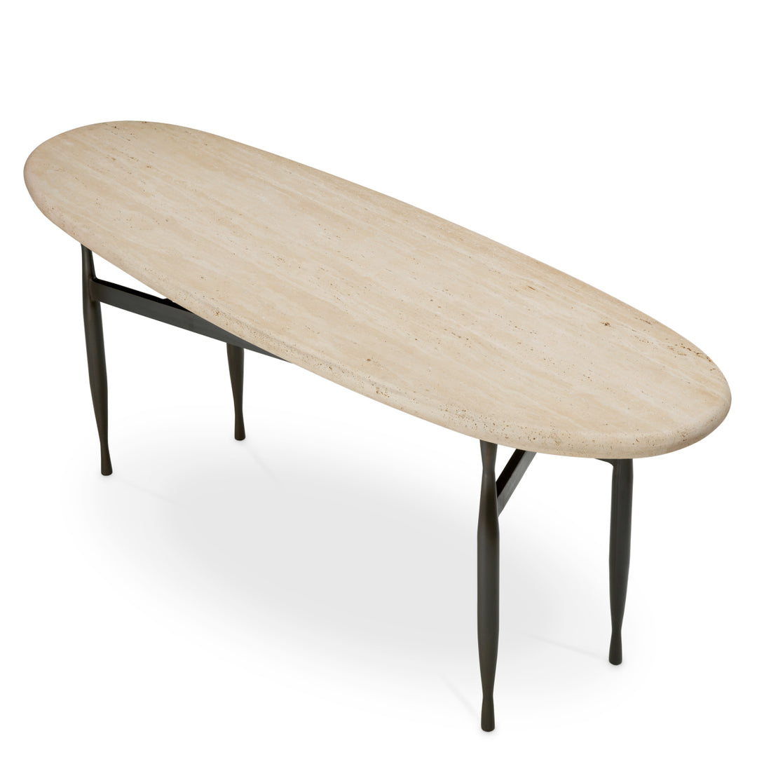 Eichholtz Consoletafel Palermo Bronze Travertine