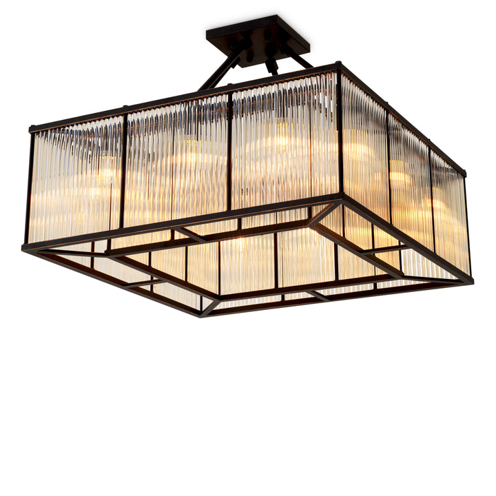 Eichholtz Plafondlamp Bernardi Square Bronze Highlight