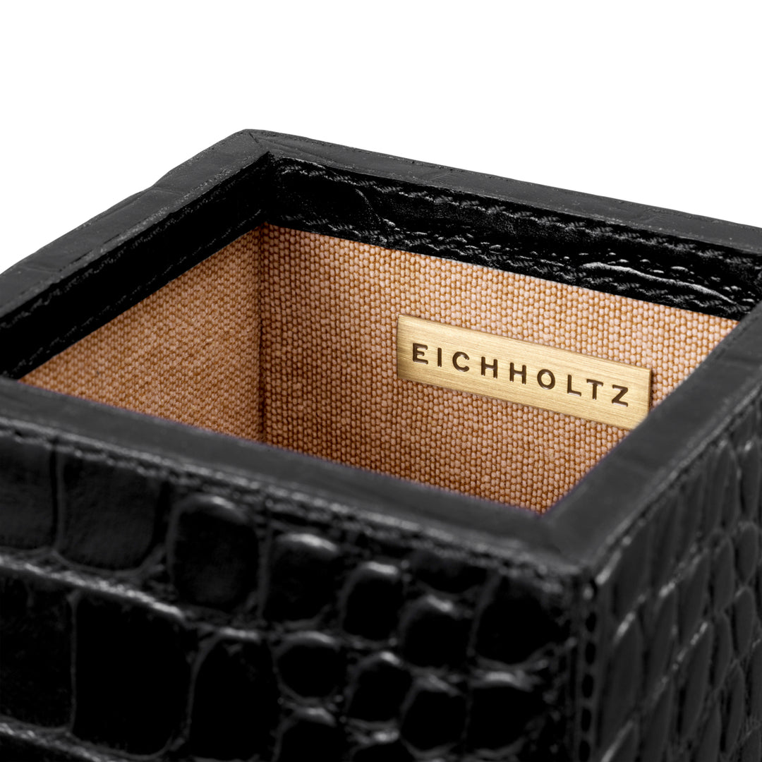 Eichholtz Bureauset Scaleo Set van 3 Black Leather