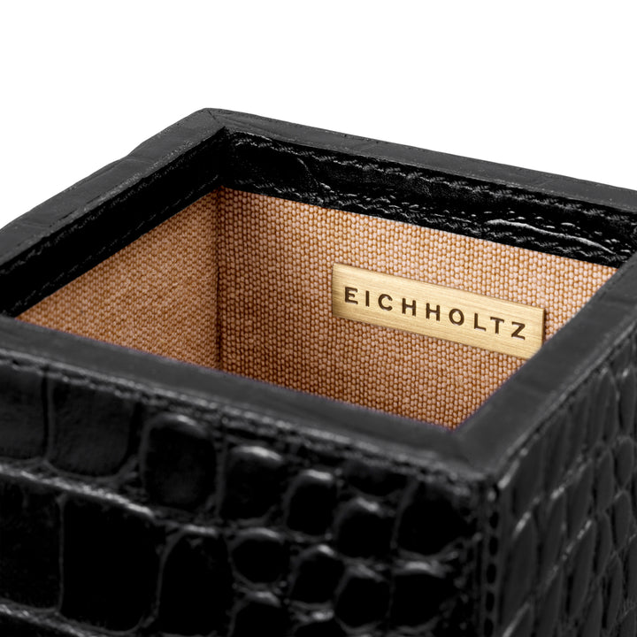 Eichholtz Bureauset Scaleo Set van 3 Black Leather