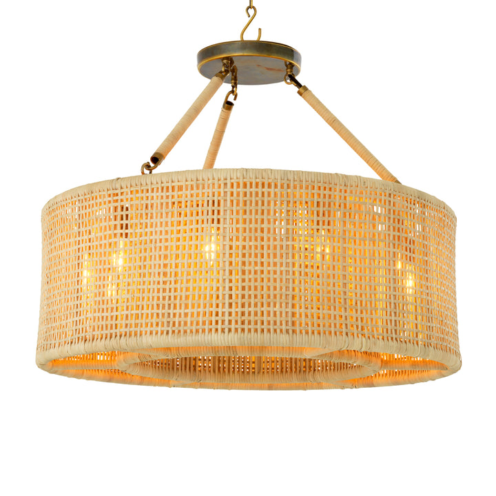 Eichholtz Chandelier Bernardi Natural Rattan