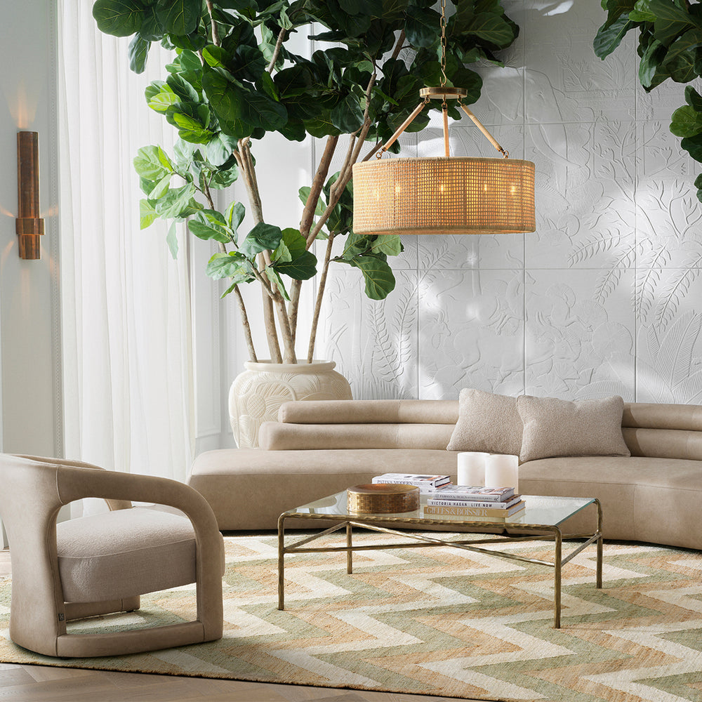 Eichholtz Chandelier Bernardi Natural Rattan