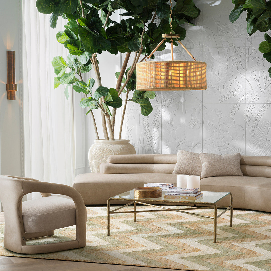 Eichholtz Chandelier Bernardi Natural Rattan