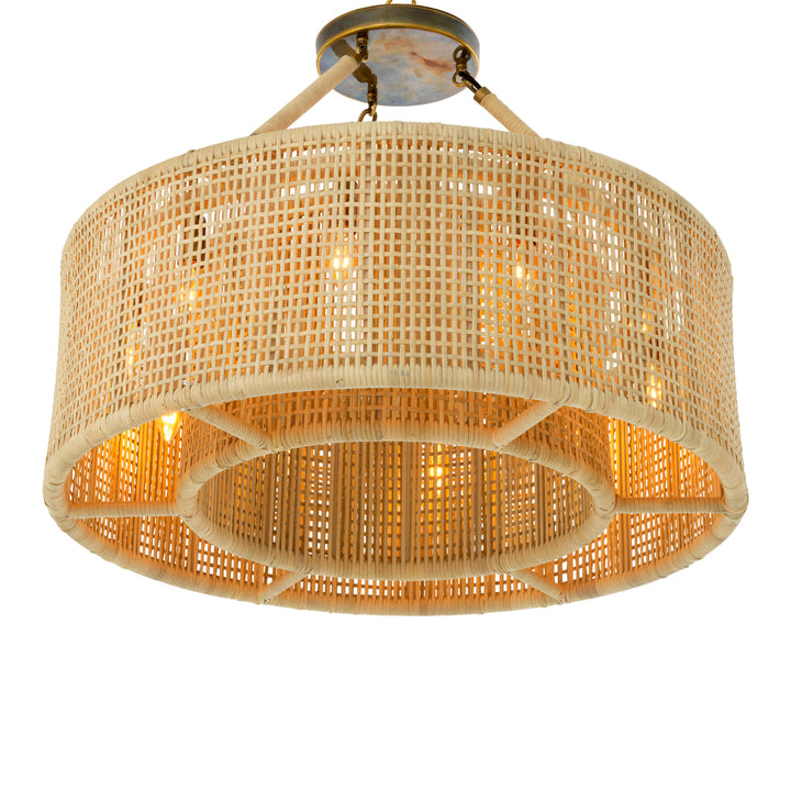 Eichholtz Chandelier Bernardi Natural Rattan