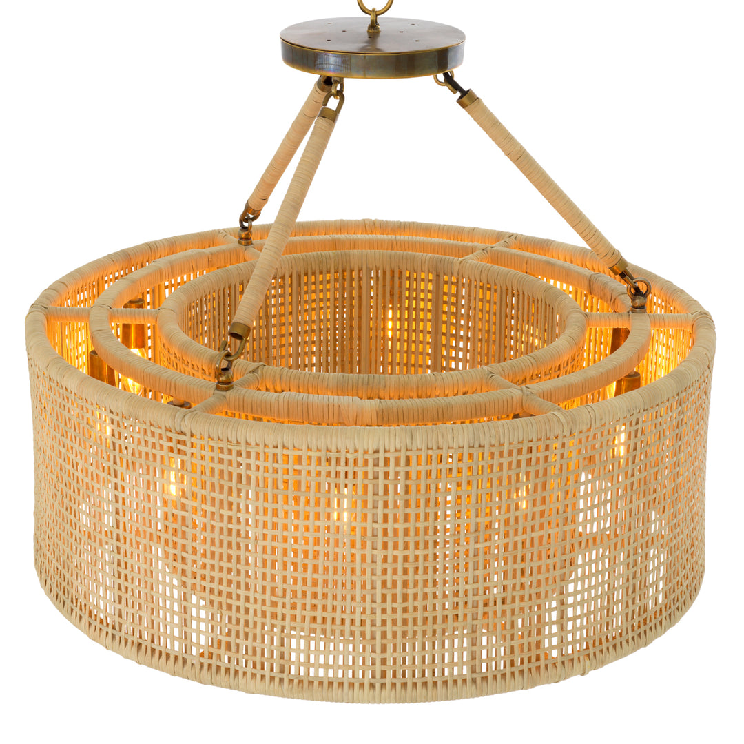 Eichholtz Chandelier Bernardi Natural Rattan