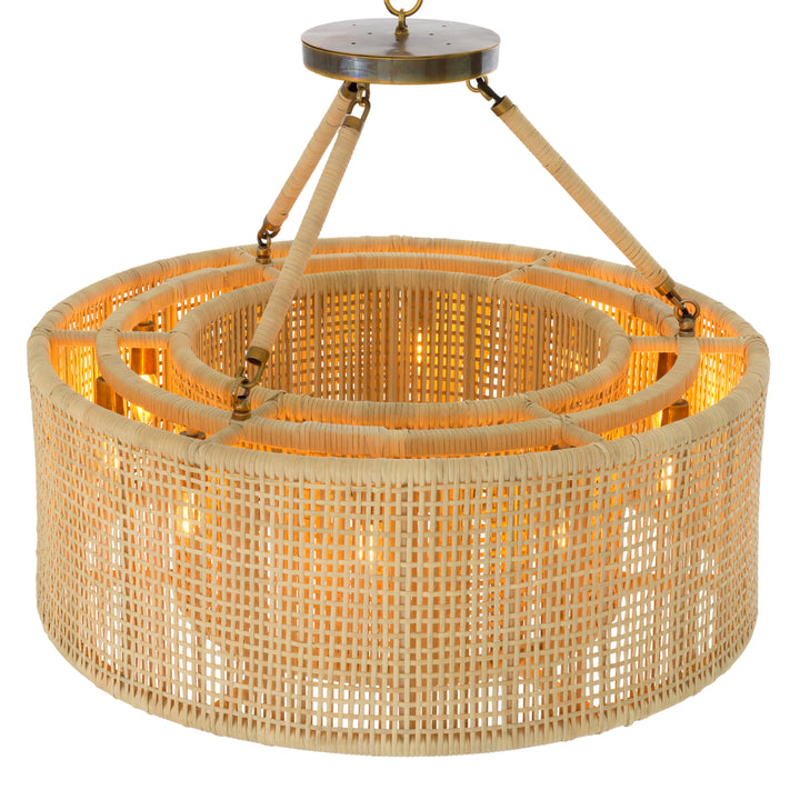 Eichholtz Chandelier Bernardi Natural Rattan