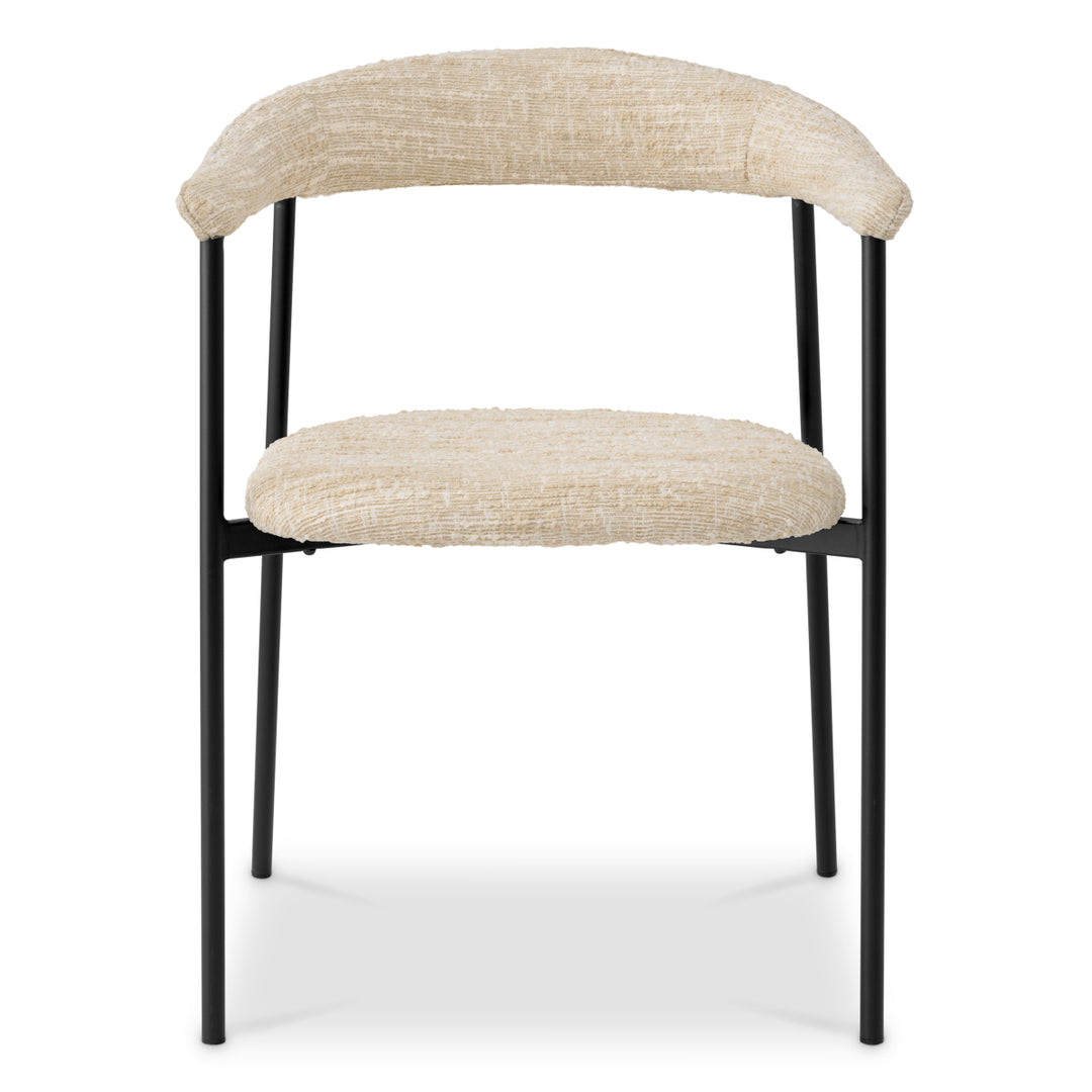 Eichholtz Eetkamerstoel Julio Bouclé Sonata Cream Set van 2