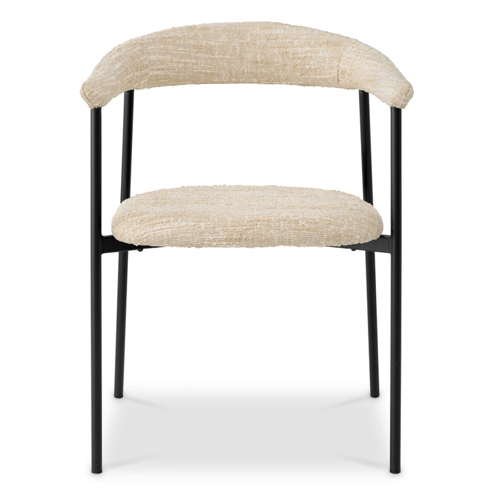 Eichholtz Eetkamerstoel Julio Bouclé Sonata Cream Set van 2