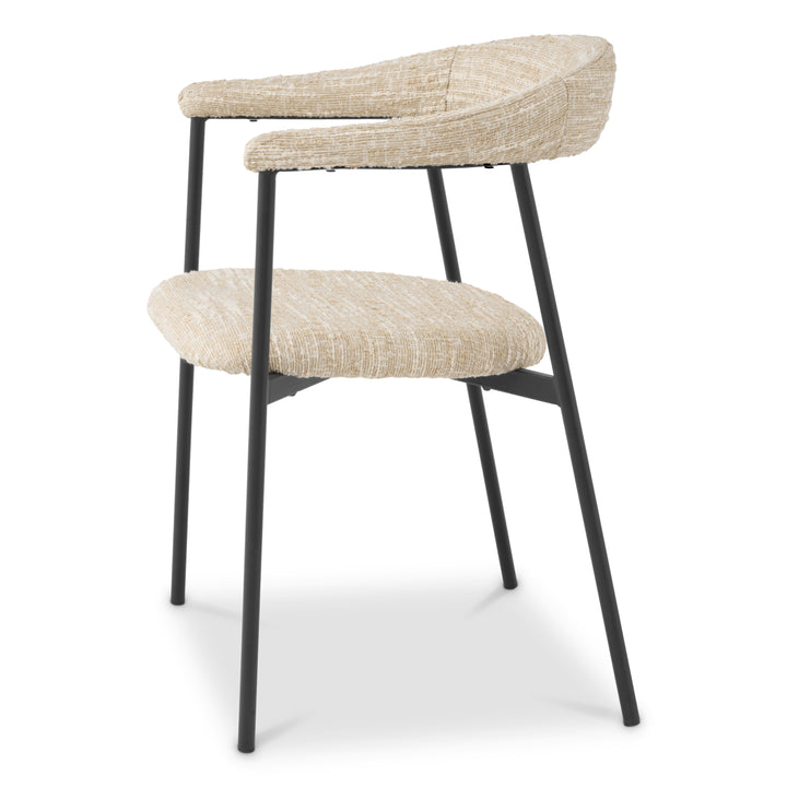 Eichholtz Eetkamerstoel Julio Bouclé Sonata Cream Set van 2