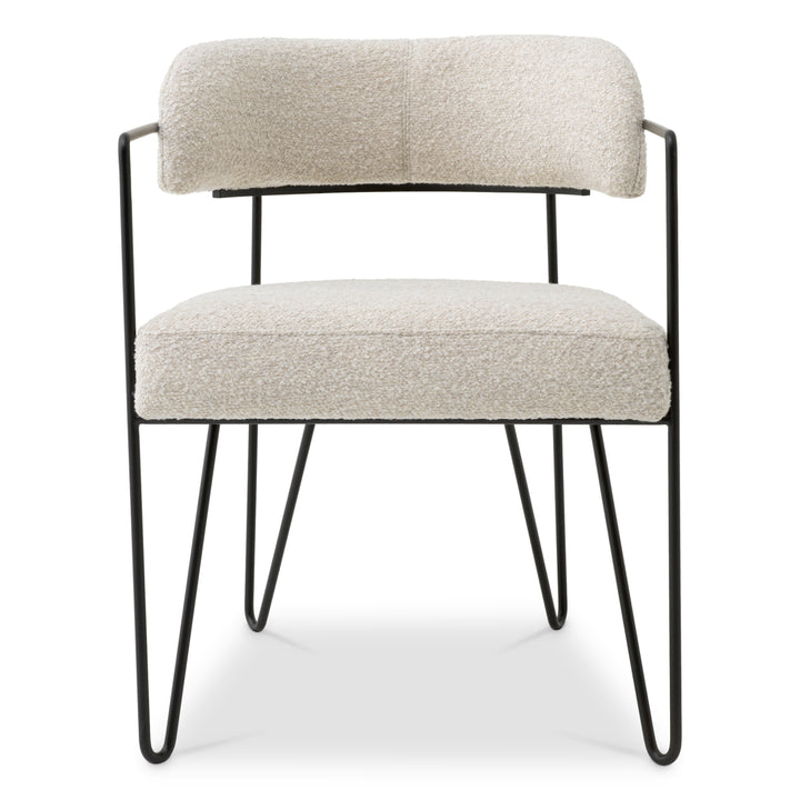 Eichholtz Eetkamerstoel Giuseppe Bouclé Chalk White