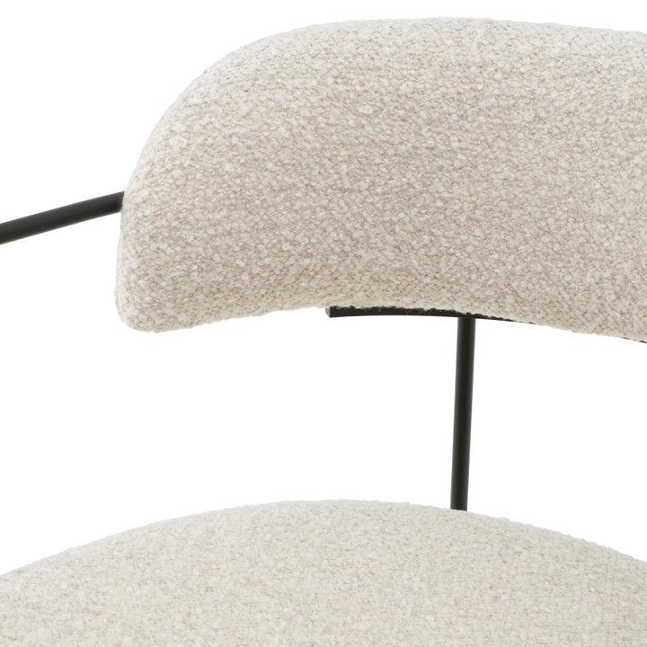 Eichholtz Eetkamerstoel Giuseppe Bouclé Chalk White