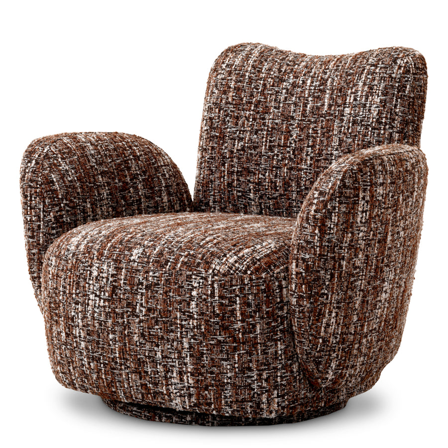 Eichholtz Draaifauteuil Merida Bouclé Sonata Red