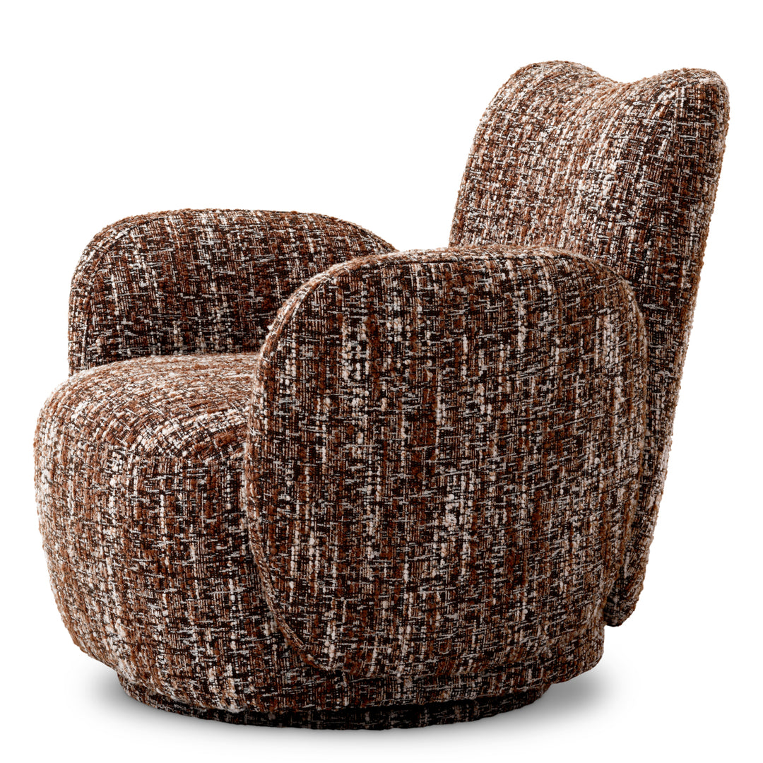 Eichholtz Draaifauteuil Merida Bouclé Sonata Red