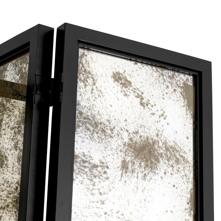 Eichholtz Kamerscherm Jacques Classic Black Antique Mirror Glass