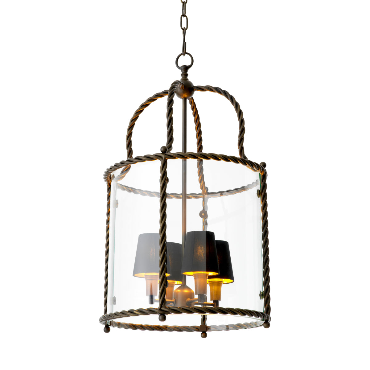Eichholtz Hanglamp Preston Zwarte Kappen