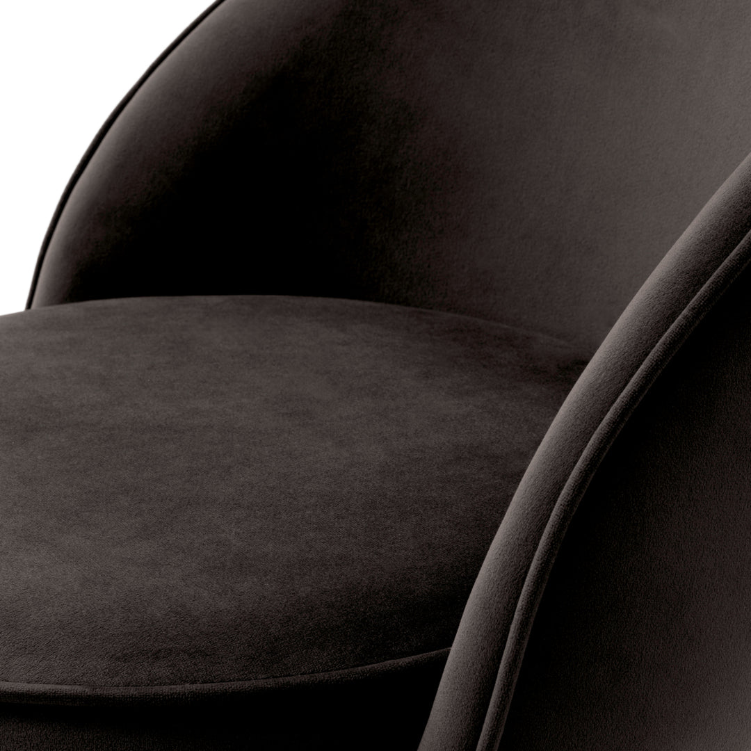 Eichholtz Barstoel Dorland Roche Dark Grey Velvet