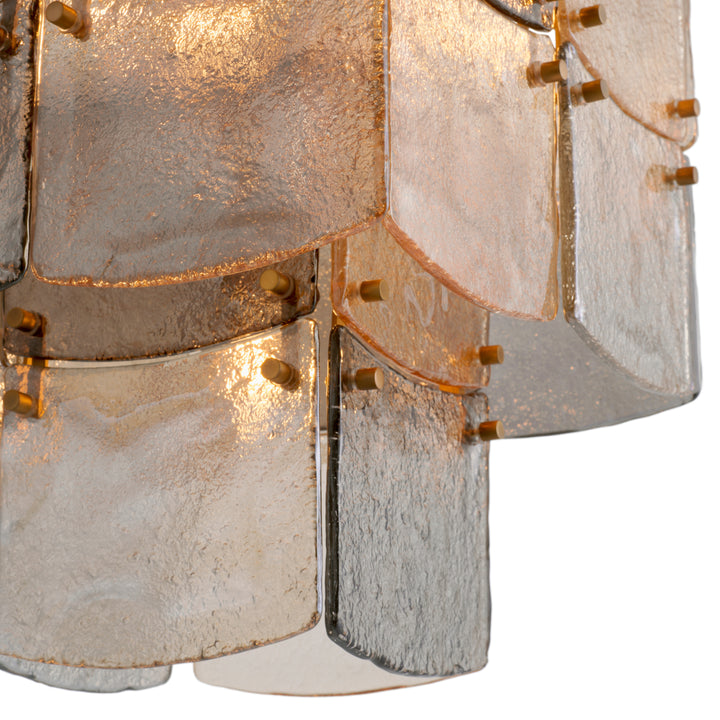 Eichholtz Chandelier Laurent Antique Brass Handmade Glass