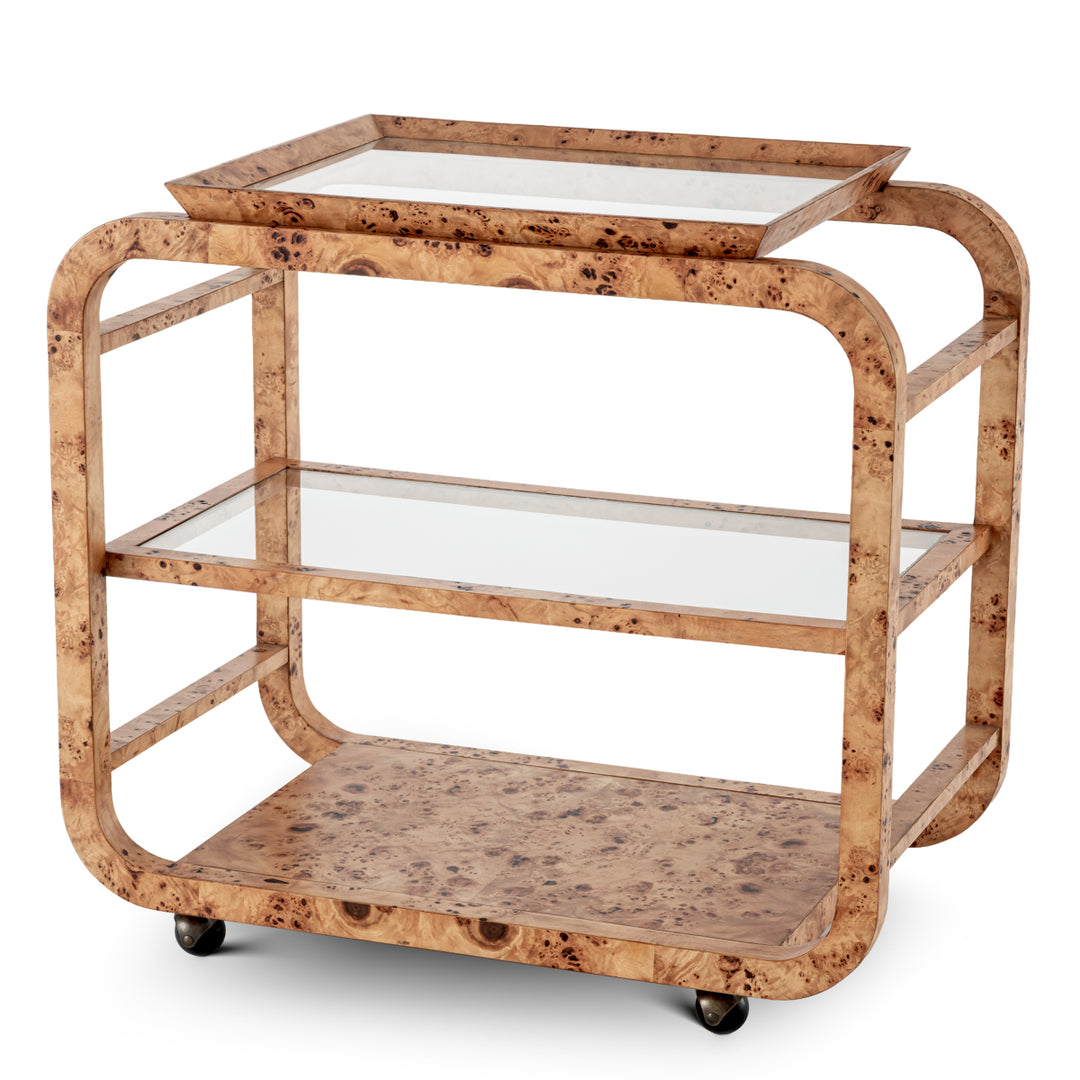 Eichholtz Trolley Mayfair Light Brown Mappa Burl