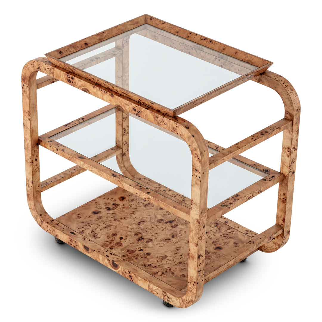 Eichholtz Trolley Mayfair Light Brown Mappa Burl