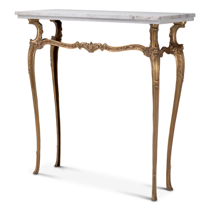 Eichholtz Consoletafel Fabiola Vintage Brass Wit Marmer