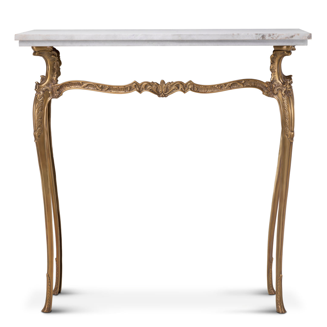 Eichholtz Consoletafel Fabiola Vintage Brass Wit Marmer
