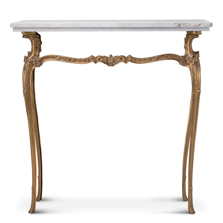 Eichholtz Consoletafel Fabiola Vintage Brass Wit Marmer