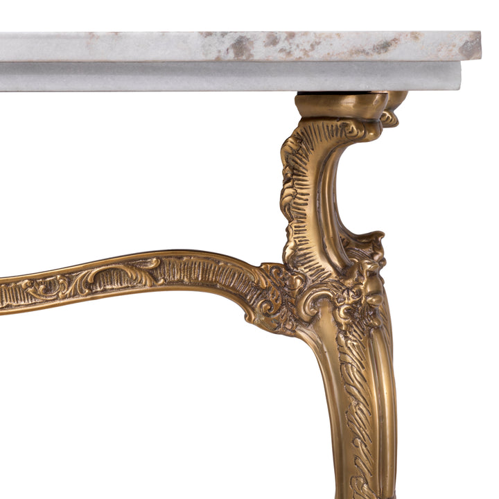 Eichholtz Consoletafel Fabiola Vintage Brass Wit Marmer