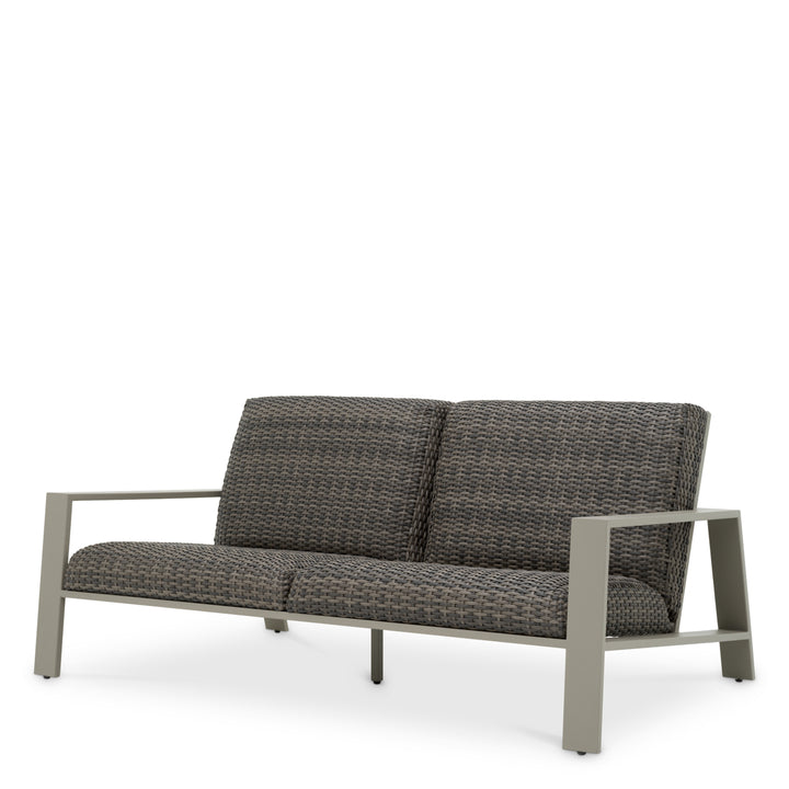Eichholtz Outdoor Bank Belle Vue Grey Faux Rattan