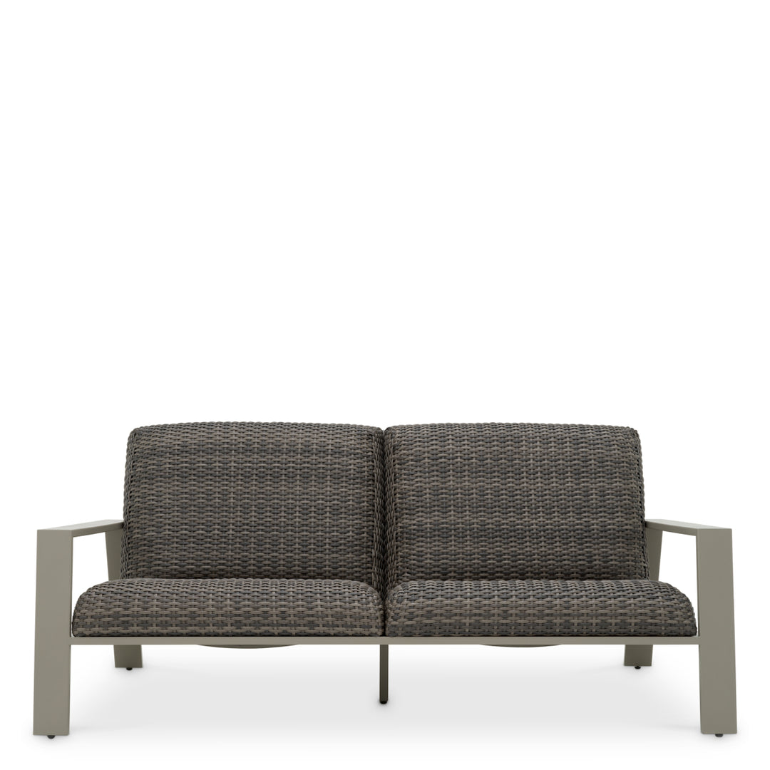 Eichholtz Outdoor Bank Belle Vue Grey Faux Rattan